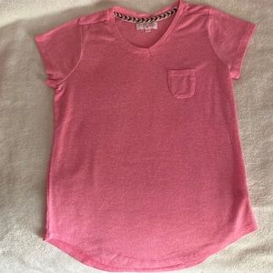 Girls pink light weight, soft knit top size XL